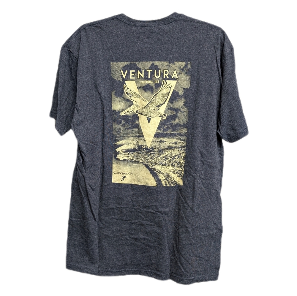 California Cut Ventura Pelican Heathered Blue T-shirt XL NWOT